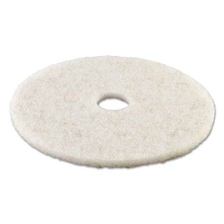 Boardwalk Natural White Burnishing Floor Pads, 17" Diameter, PK5 BWK4017NAT